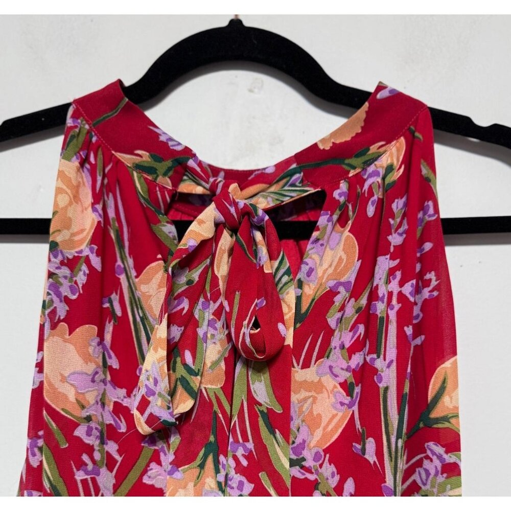 Hudson Gray Red Floral Maxi Dress Size Small